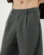 The Heavy Texture Wool Wide Leg Trouser