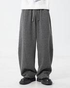 The Split-Stitch Textured Casual Pants