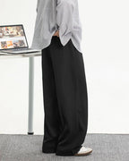 The Airlume Draped Straight Trousers