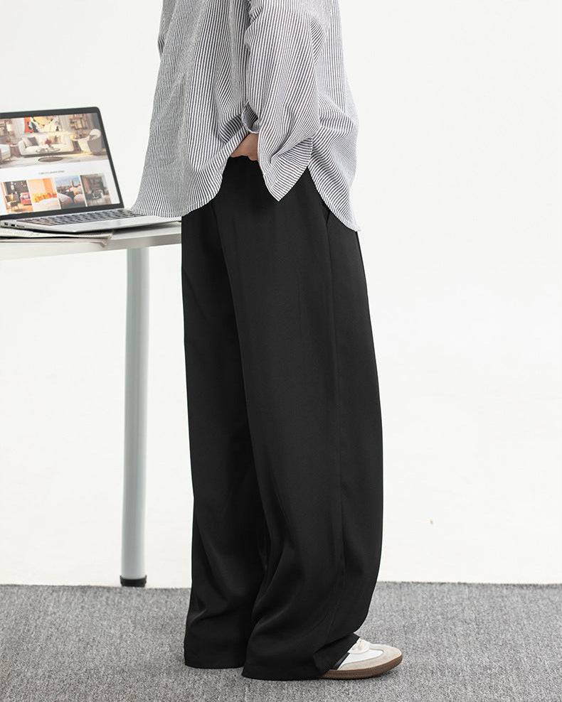 The Airlume Draped Straight Trousers