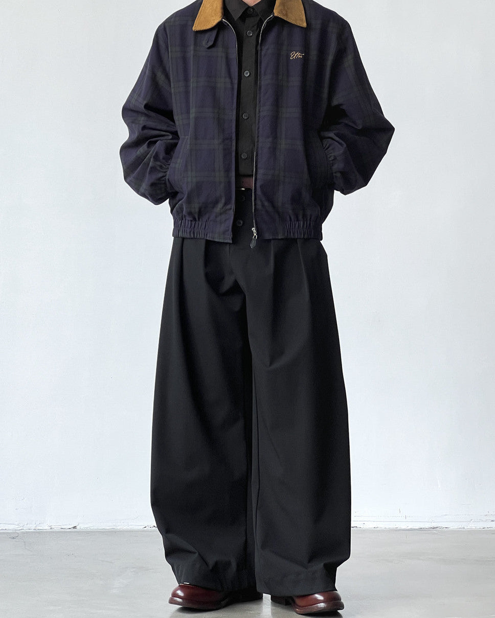 Refined Wool Pleated Trousers