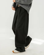 The Heavy Texture Wool Wide Leg Trouser