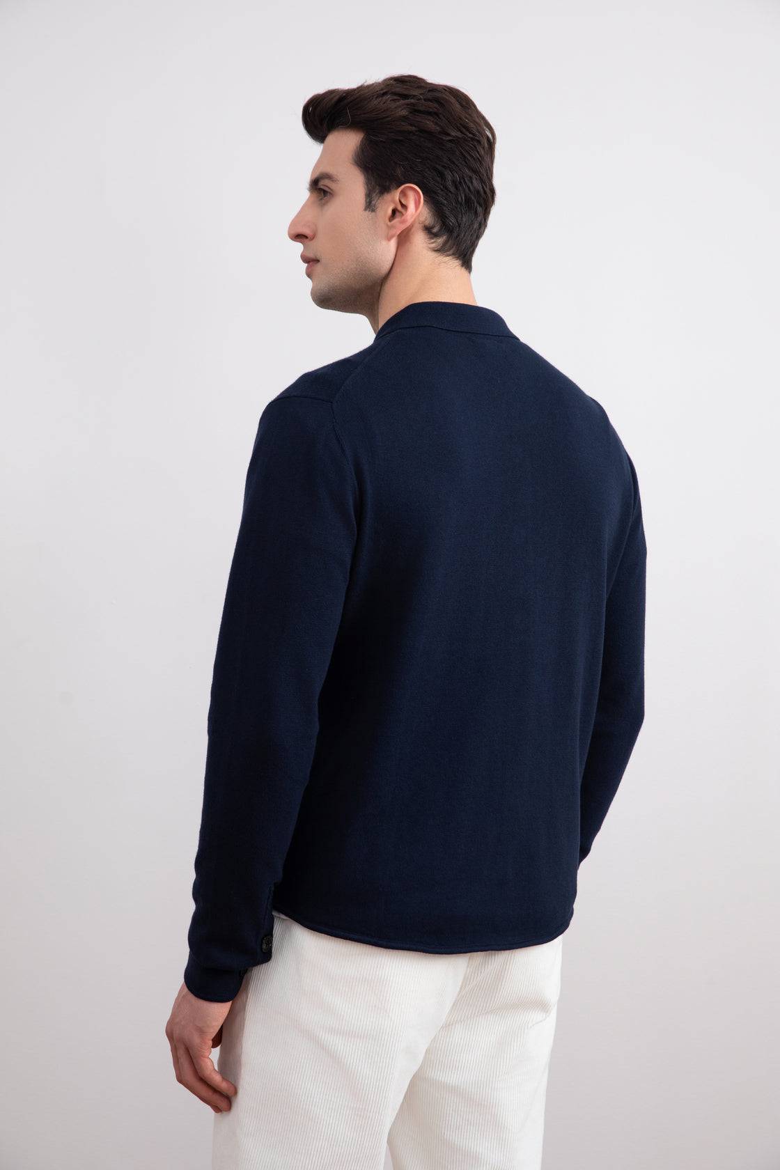 Navy Flap-pocket Overshirt - Tour&Tate