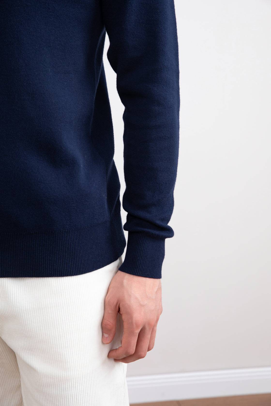 Blue Open Polo with long sleeves - Tour&Tate