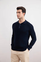 Navy English Rib Polo Shirt - Tour&Tate