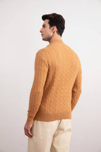Sienna Cable Knit full-zip Sweater - Tour&Tate