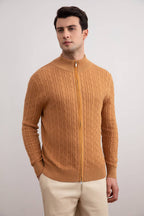 Sienna Cable Knit full-zip Sweater - Tour&Tate