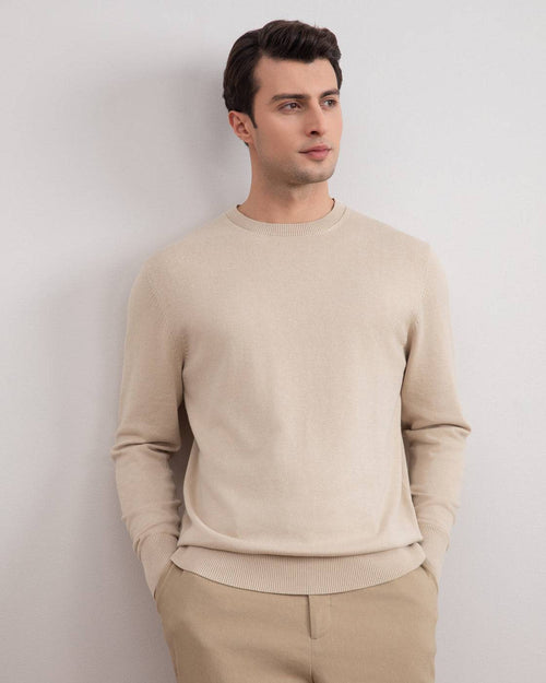 Beige Crewneck Sweater - Tour&Tate