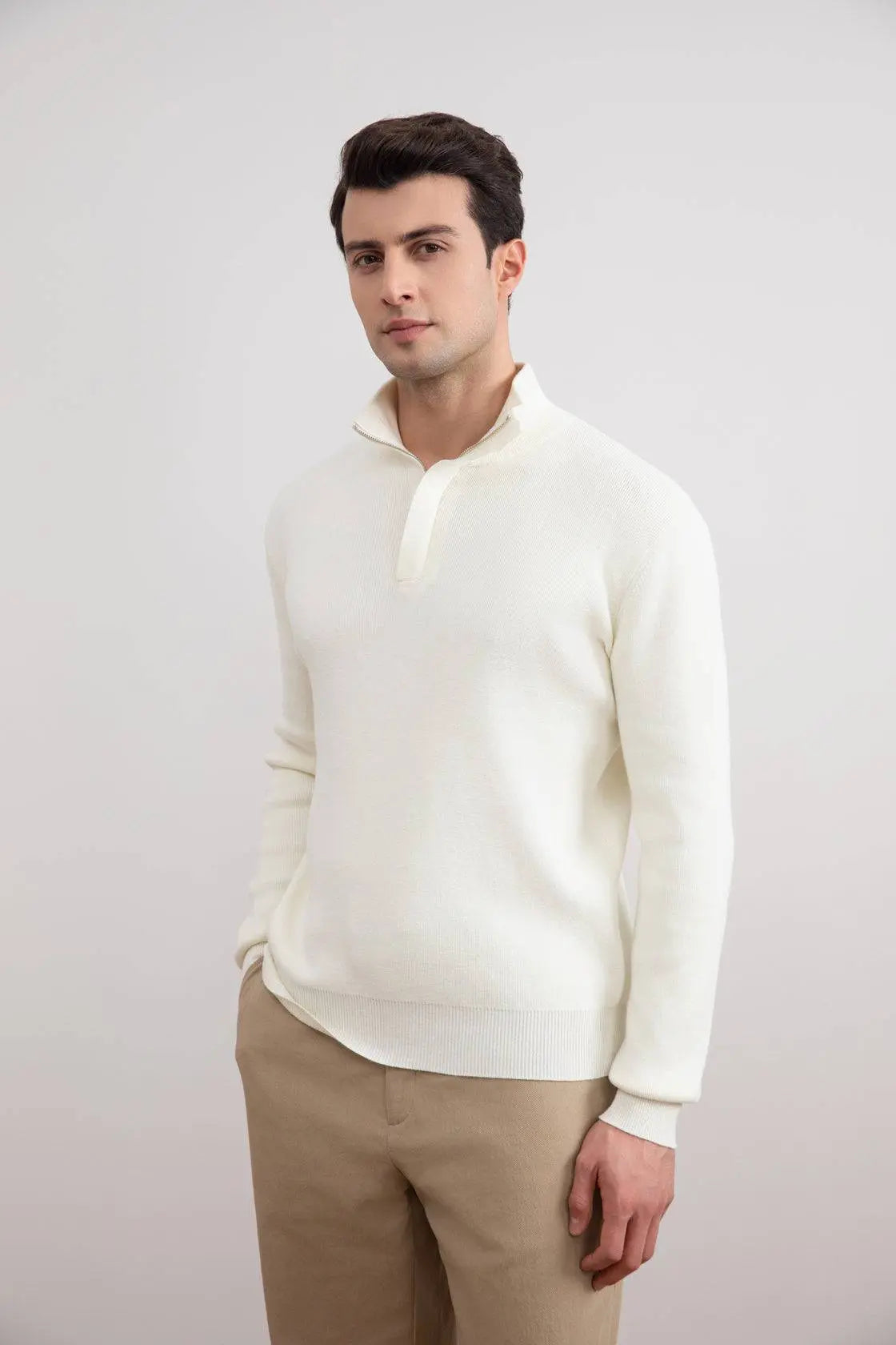 Panama Half-Zip Mock Neck Sweater - Tour&Tate