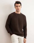 Brown English Rib Crewneck - Tour&Tate