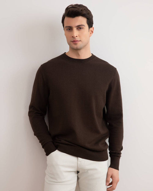 Brown Crewneck Sweater - Tour&Tate