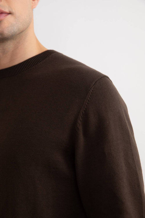 Brown Crewneck Sweater - Tour&Tate
