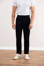 Navy Straight-Fit Corduroy Pants - Tour&Tate