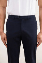Navy Blue Straight-Fit Chino - Tour&Tate