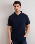 Navy Cruise Open Polo Shirt - Tour&Tate