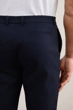 Navy Blue Straight-Fit Chino - Tour&Tate