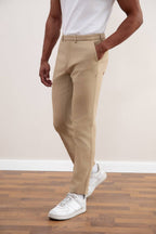 Tan Straight-Fit Winter Pants - Tour&Tate