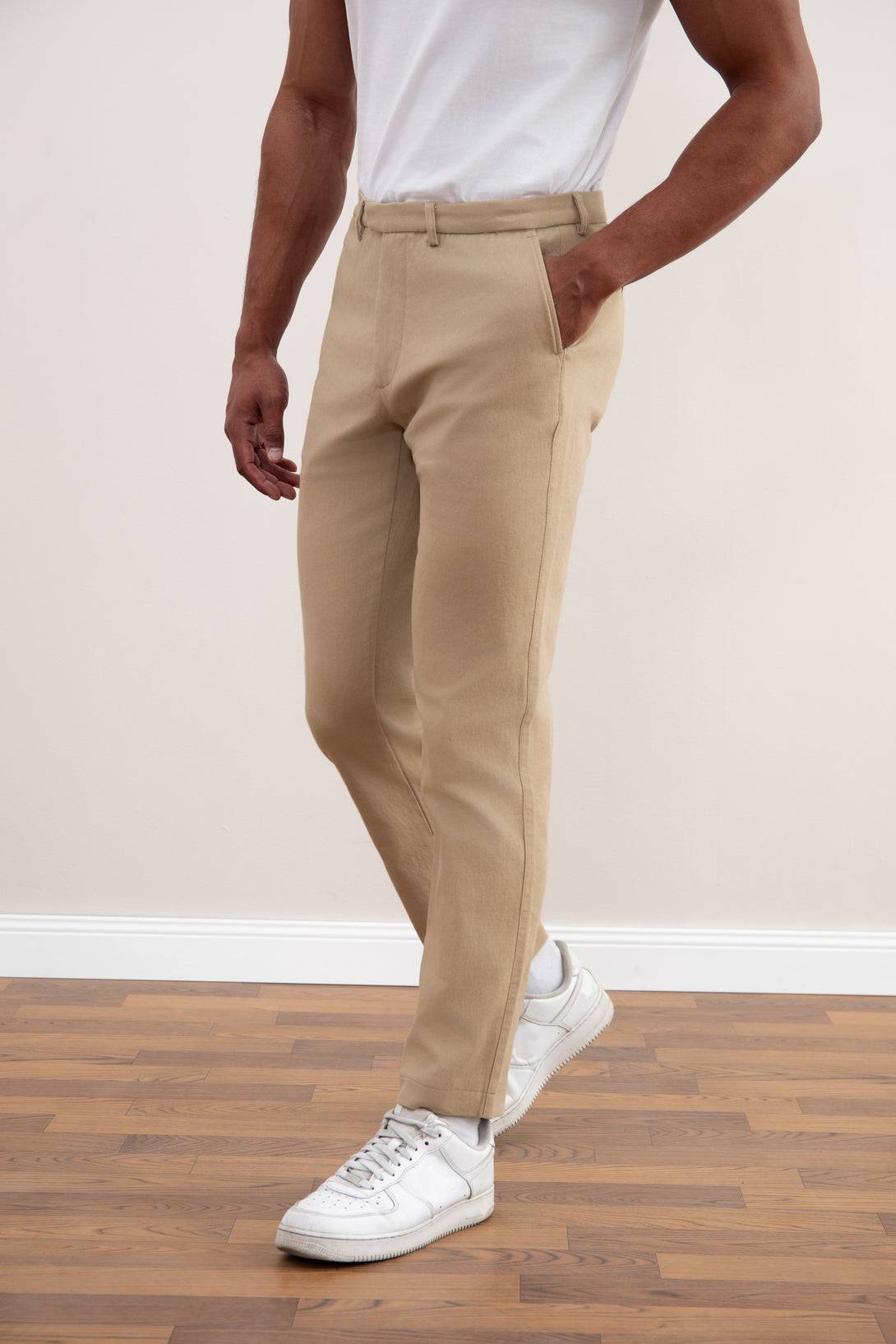 Tan Straight-Fit Winter Pants - Tour&Tate