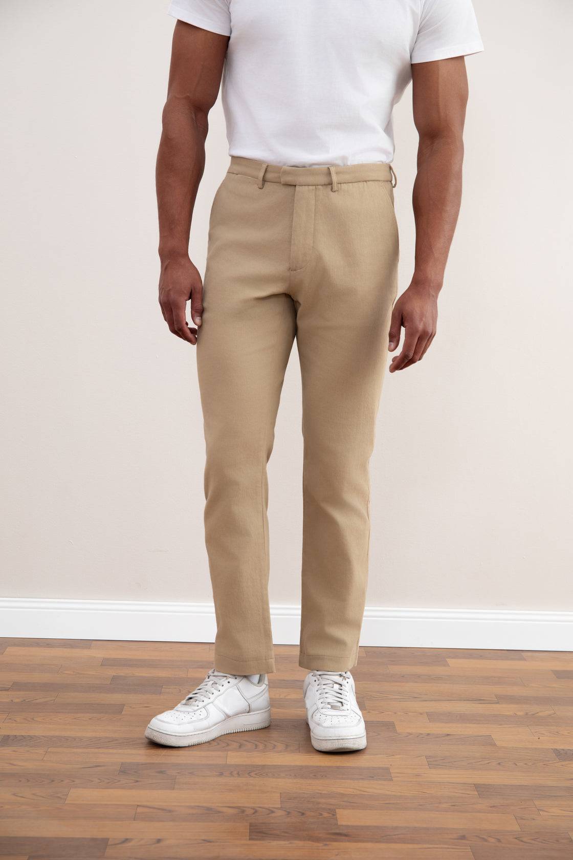 Tan Straight-Fit Winter Pants - Tour&Tate