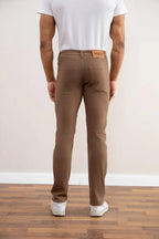 Dark Taupe Stretch Five-pockets Jeans - Tour&Tate