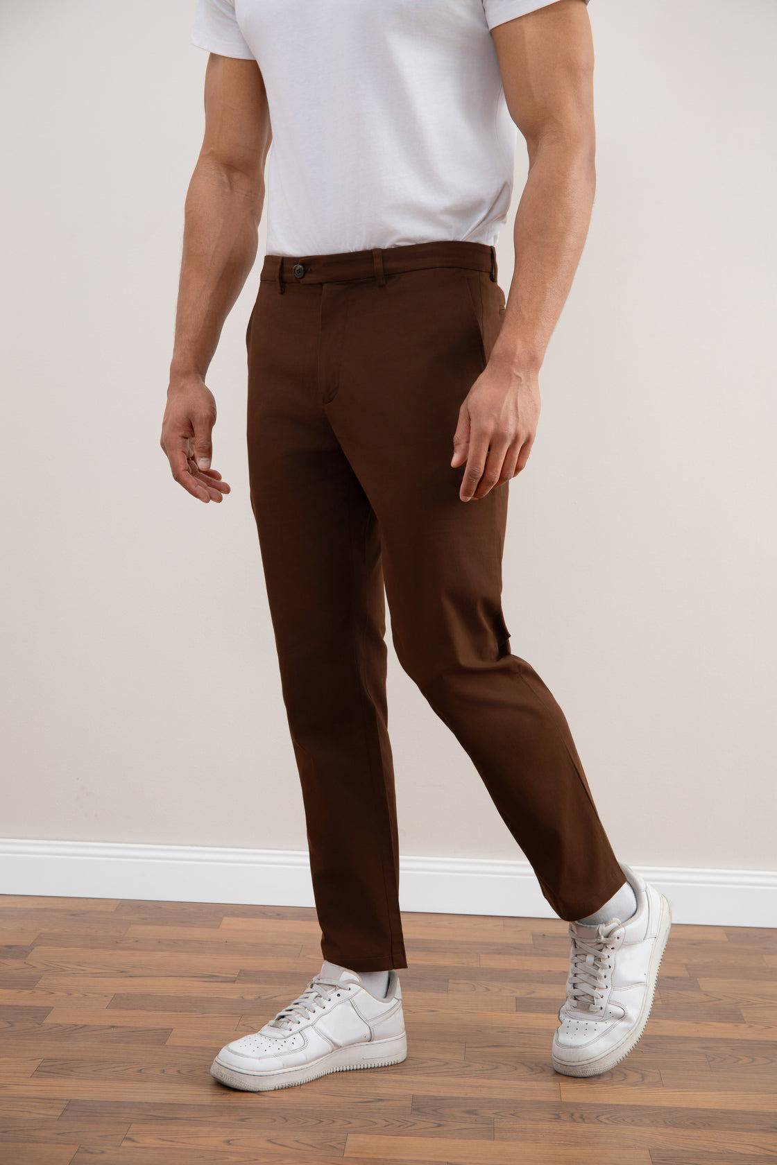 Brown Straight-Fit Chino - Tour&Tate