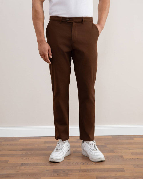 Brown Straight-Fit Chino - Tour&Tate