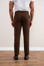 Dark Brown Straight-Fit Winter Pants - Tour&Tate