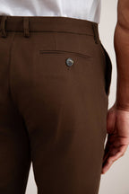 Dark Brown Straight-Fit Winter Pants - Tour&Tate