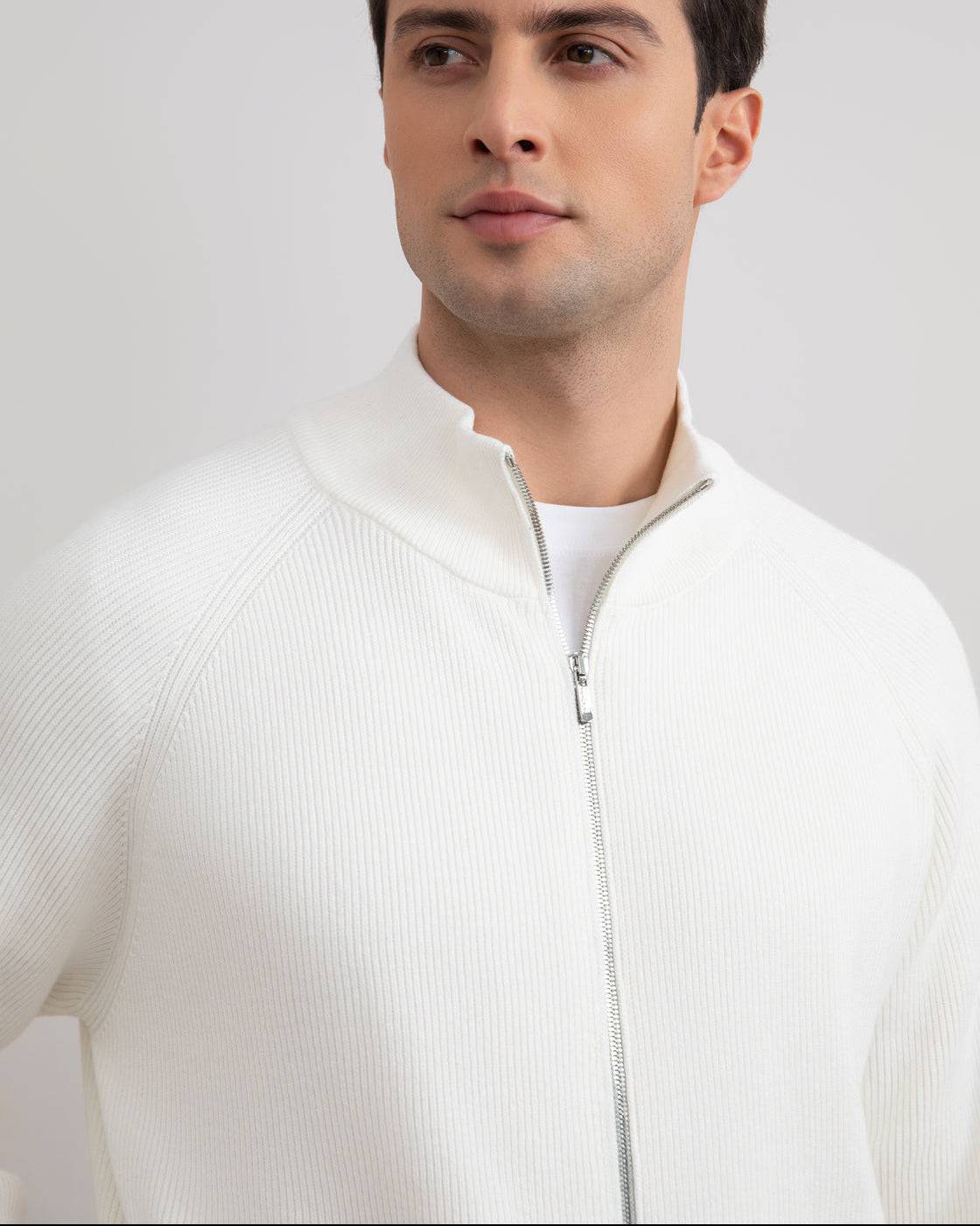 Panama English Rib Full Zip Cardigan - Tour&Tate