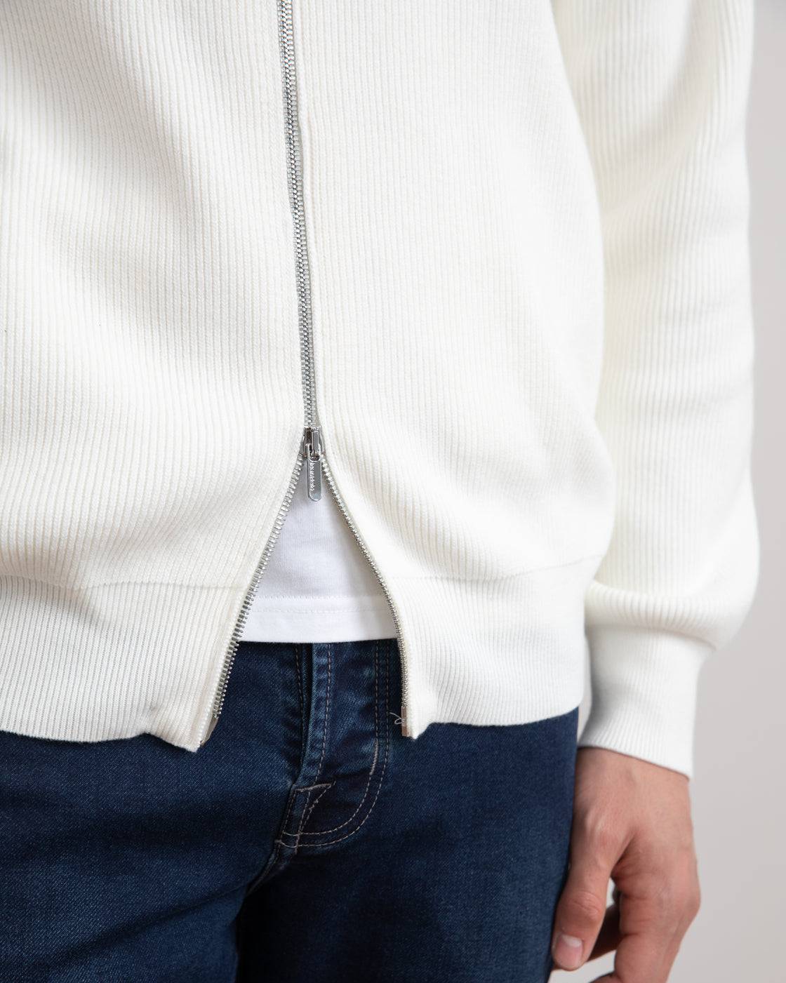 Panama English Rib Full Zip Cardigan - Tour&Tate