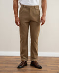 Tan Straight-Fit Corduroy Pants - Tour&Tate
