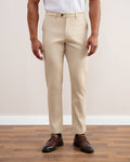 Beige Stretch Straight-Fit Chino - Tour&Tate