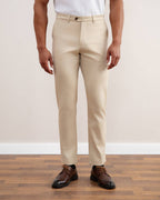 Beige Stretch Straight-Fit Chino - Tour&Tate