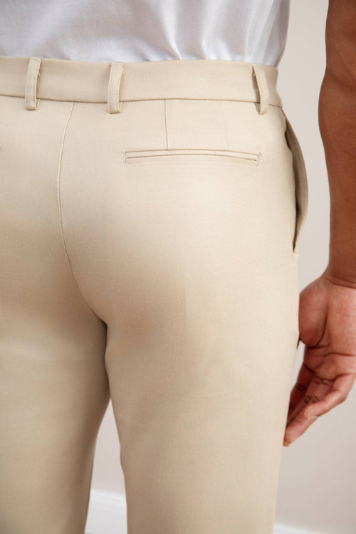 Beige Stretch Straight-Fit Chino - Tour&Tate