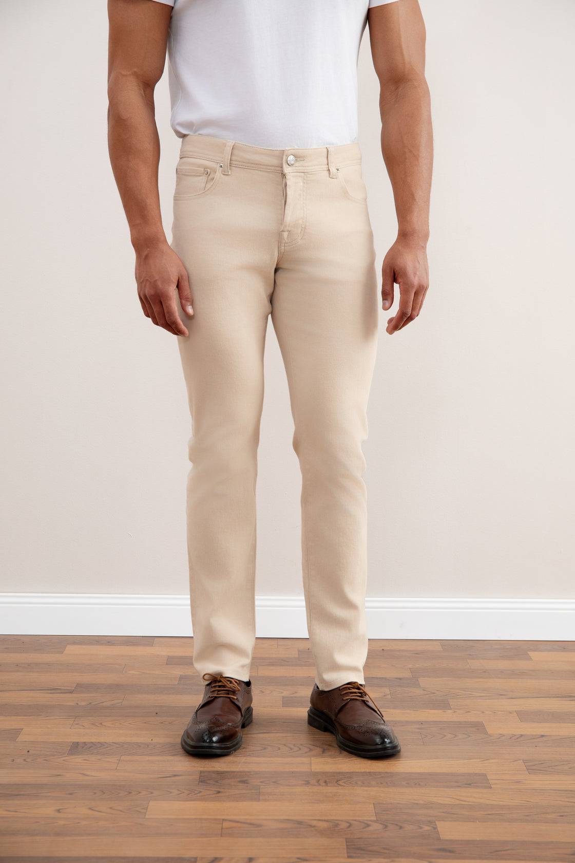 Sand Stretch Five-pockets Jeans - Tour&Tate