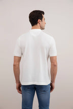White Cotton-Piqué Polo Shirt - Tour&Tate