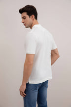 White Cotton-Piqué Polo Shirt - Tour&Tate