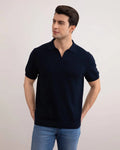 Navy Open Polo T-shirt - Tour&Tate