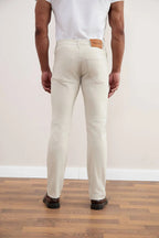 White Stone-washed Stretch Five-pockets Jeans - Tour&Tate
