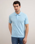 Ocean Blue Cotton-Piqué Polo Shirt - Tour&Tate