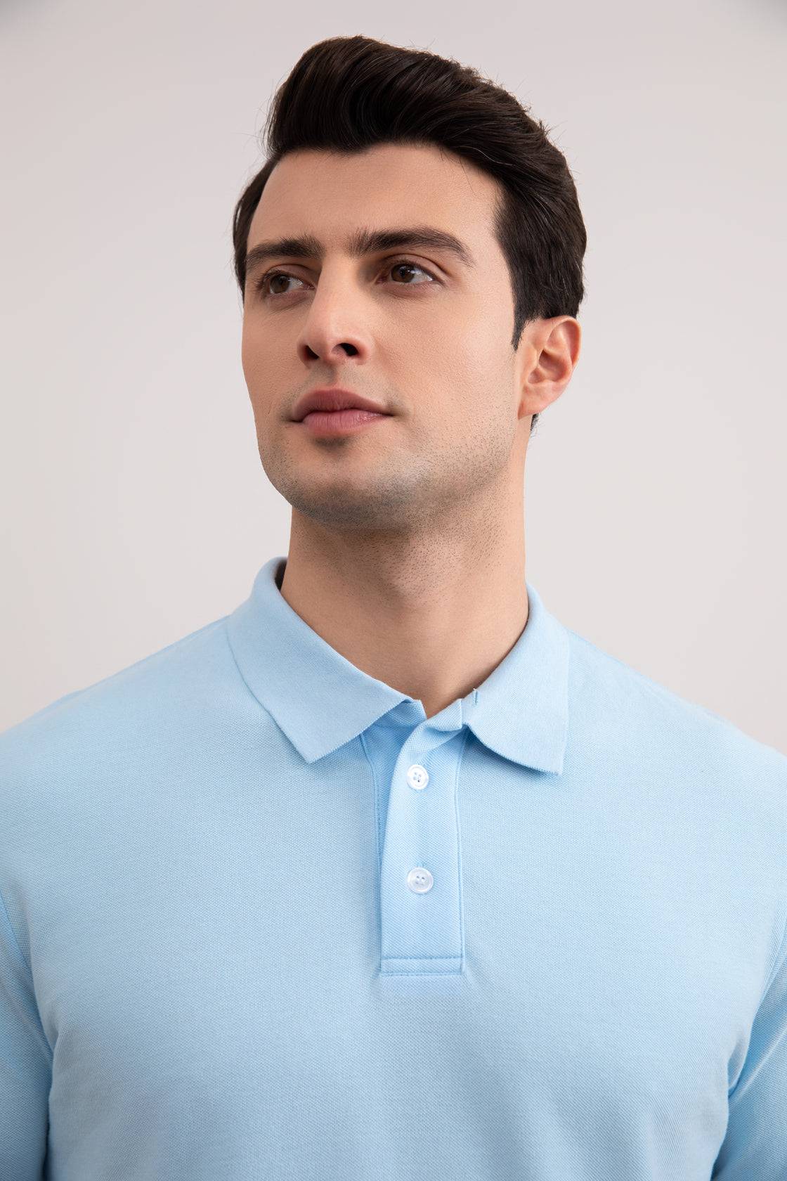 Ocean Blue Cotton-Piqué Polo Shirt - Tour&Tate
