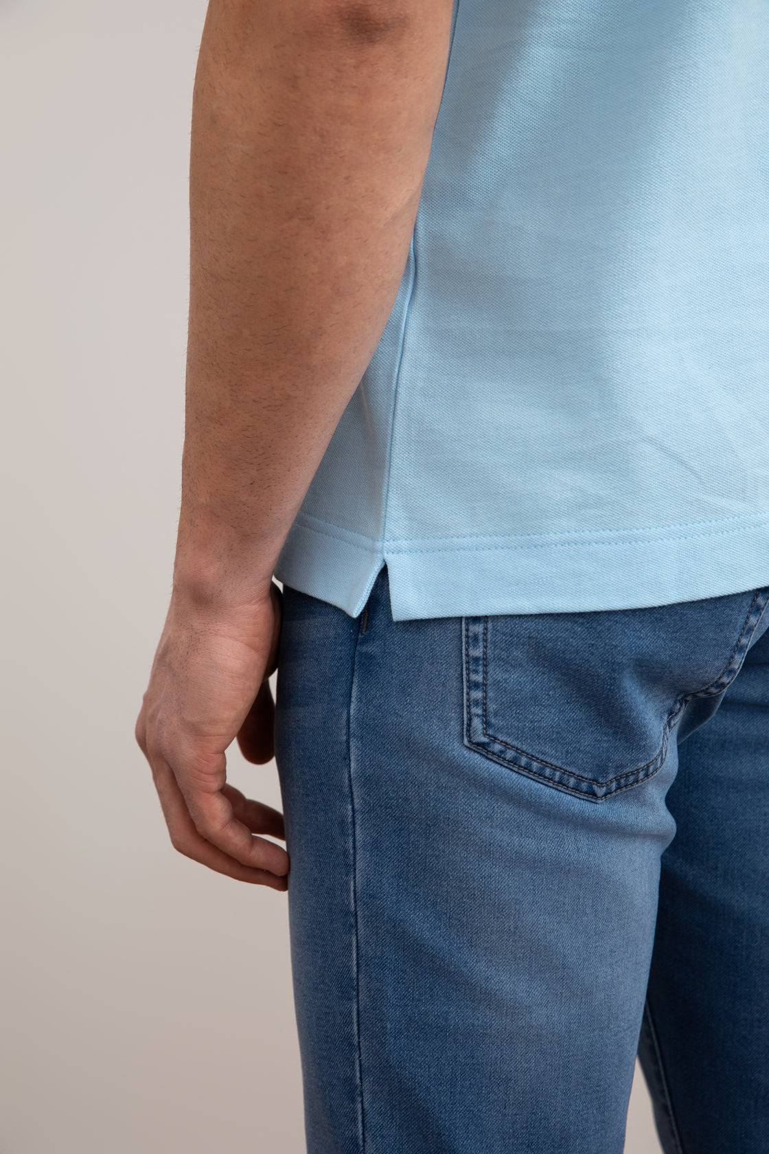 Ocean Blue Cotton-Piqué Polo Shirt - Tour&Tate