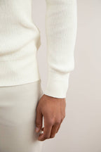 Off-White Crewneck Malfilé English Rib Sweater - Tour&Tate