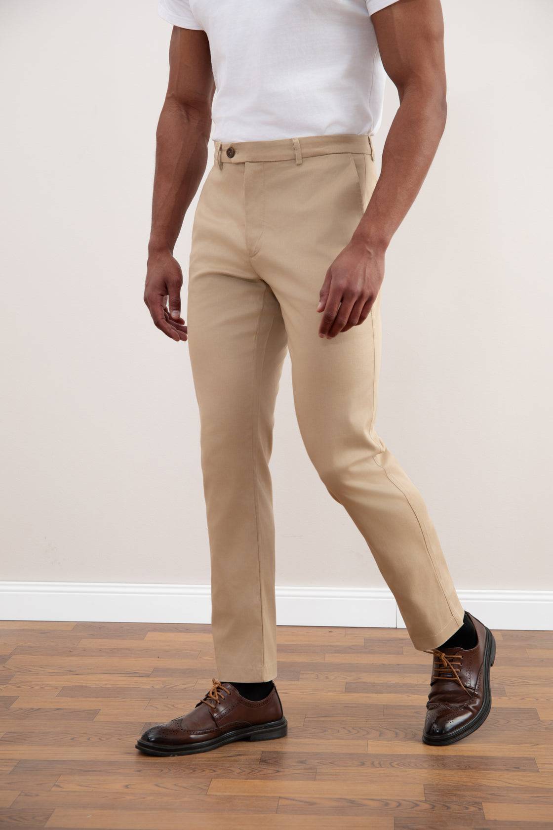 Tan Straight-Fit Chino - Tour&Tate