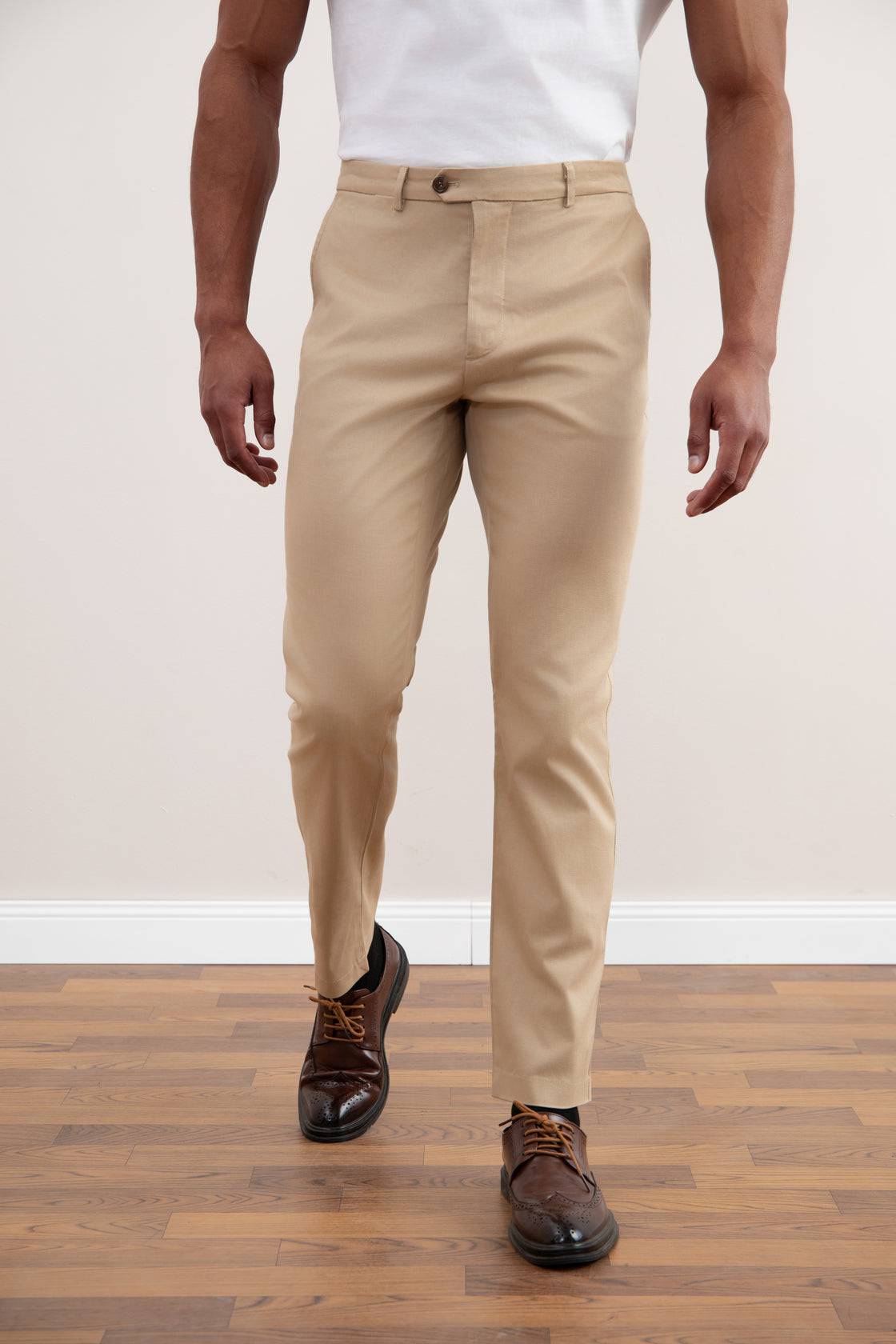 Tan Straight-Fit Chino - Tour&Tate