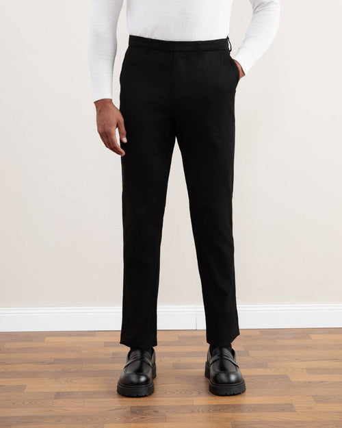 Black Straight-Fit Winter Pants - Tour&Tate