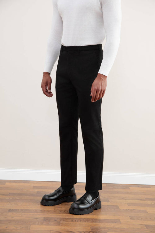 Black Straight-Fit Winter Pants - Tour&Tate