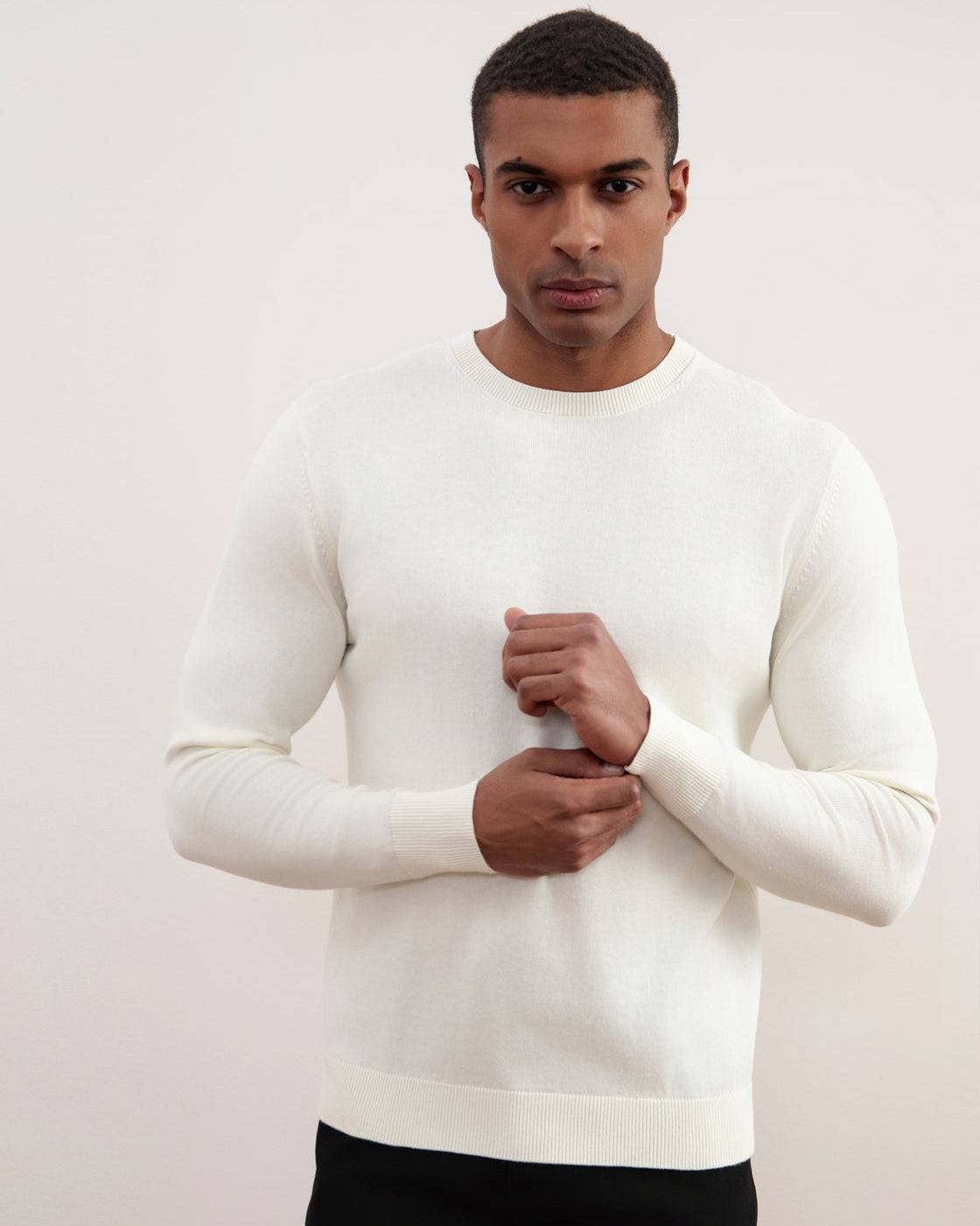 Off-White Crewneck Sweater - Tour&Tate