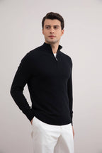 Black Half-Zip Sweater - Tour&Tate