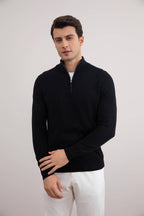 Black Half-Zip Sweater - Tour&Tate
